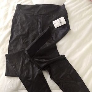 Faux leather leggings